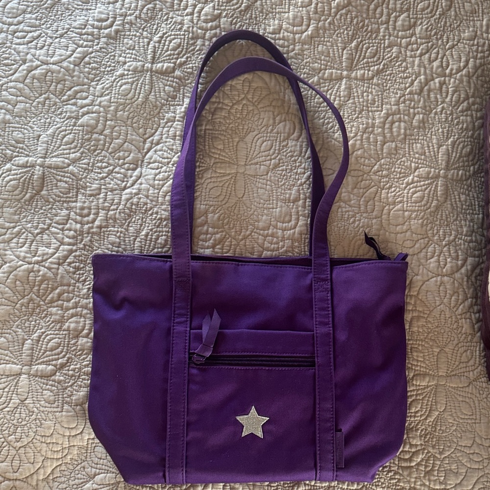 Purple Vera Bradley Tote with Star